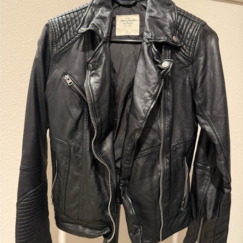 Abercrombie & Fitch Black Leather Jacket